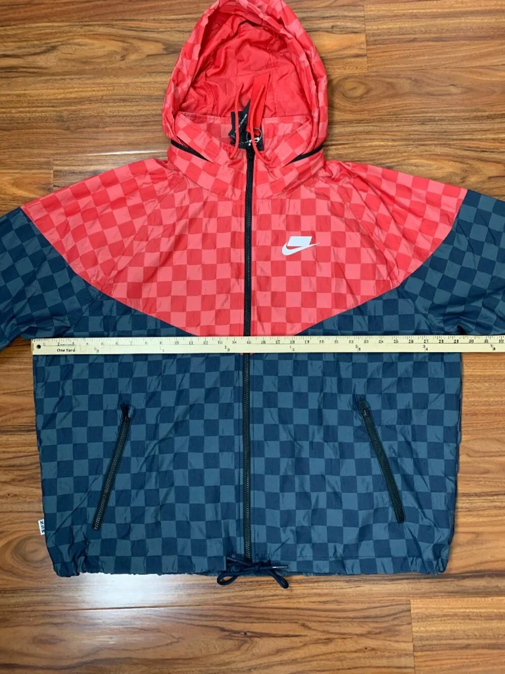 Nike Sportswear Windrunner Hooded Jacket Checkerboard Pattern AR1958-475 XXL NWT